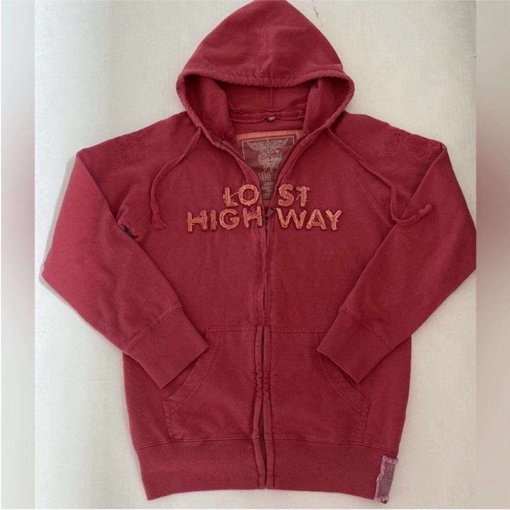 Bon Jovi 2007-2008 Lost Highway Tour Full Zip Hoodie Sweatshirt size Large